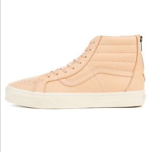 Tan Vans SK8-Hi Zip Sneakers